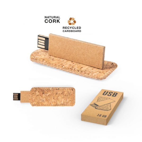 Llavero pen drive usb corcho